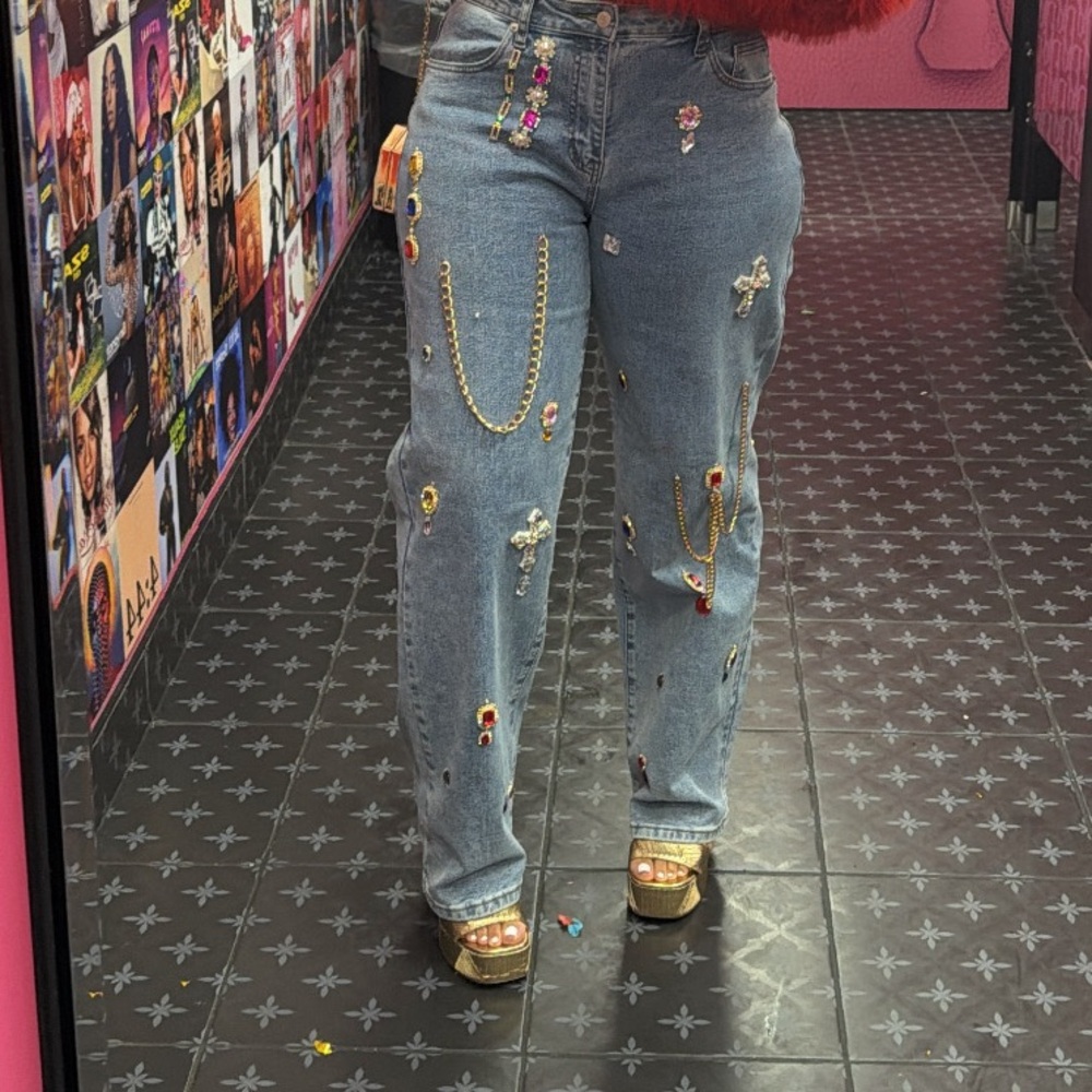 AKIRA Embellished Jeans